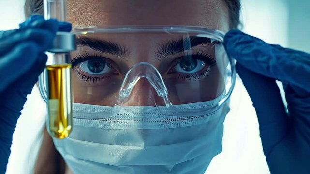 Close-up footage showcasing vital moments in vaccine development, focusing on the virus and behind-the-scenes research.