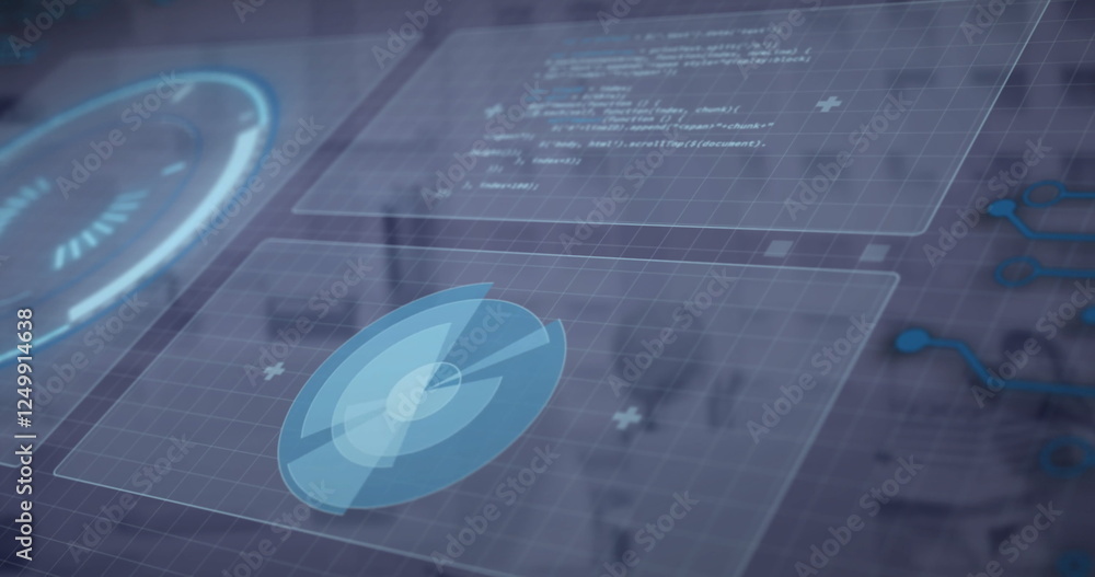 Poster image of digital data processing over computer server