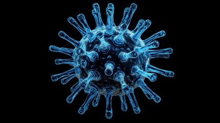 A virus on dark background. 