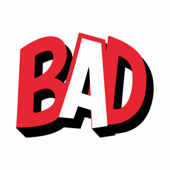 Bad vector on white background.