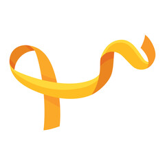 Flowing yellow ribbon illustration