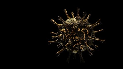 A virus on dark background. 