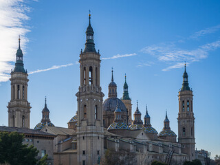 Basilica of Our Lady of Pilar, in Zaragoza. Aragon. Spain