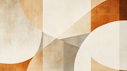 Abstract Geometric Composition with Textured Layers and Earthy Tones Minimalist
