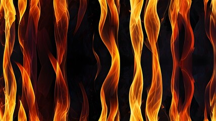 A modern fire-inspired pattern with geometric flame shapes and glowing effects