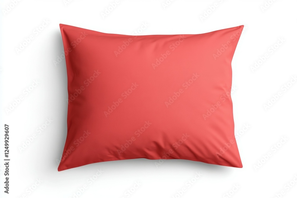 Poster red pillow with a pattern on it