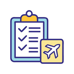 Flight travel planning illustration