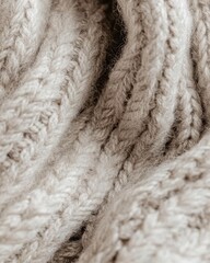 Knitted Wool Texture Background in Cozy Neutral Tones for Lifestyle Projects