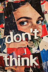 Collage Depicting Decline of Independent Thinking. Generative AI