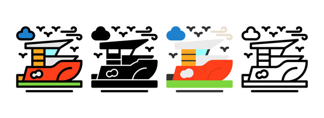 Set of Boat Icon