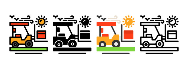 Set of Forklift Icon