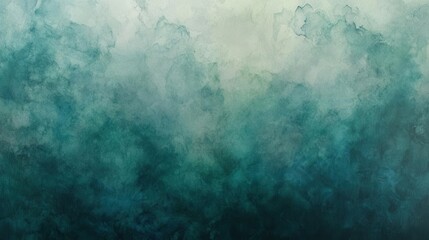 Fototapeta premium Abstract Watercolor Background in Teal and Green, Soft Gradient Design for Branding and Decor