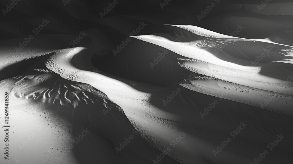 Poster play of light and shadow: a captivating abstract composition with intriguing patterns and illusions