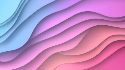 Obraz premium Abstract Pastel Wave Layers Gradient Design