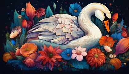 schlafender Schwan