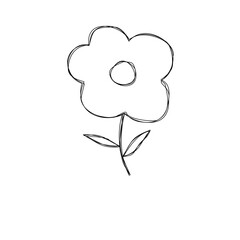 hand drawn vector illustration of a flower