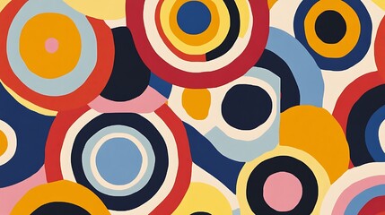 Fototapeta premium Abstract colorful circles pattern background