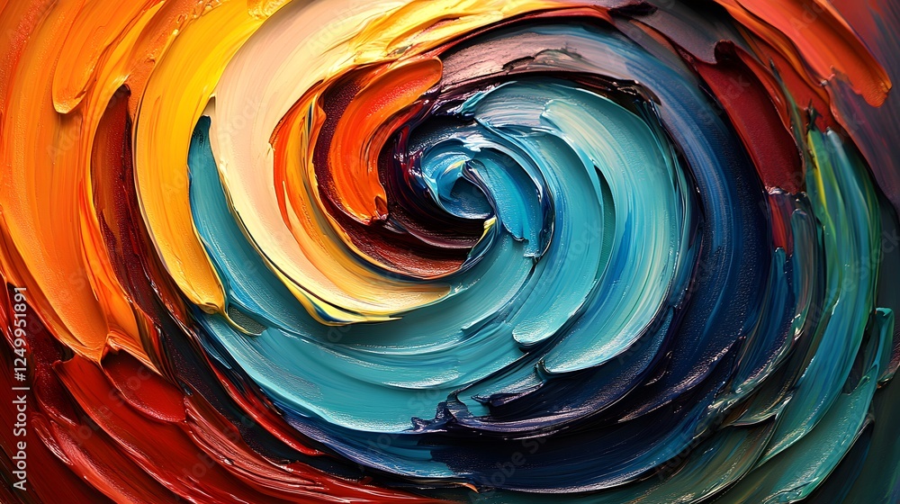 Poster creative abstraction featuring swirling colors in a mesmerizing artistic composition of vibrant hues