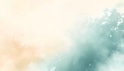 Abstract background, gradient, sky blue and beige color, light blue and green, grainy texture, blurred edges, minimalist style, soft tones, flat layout