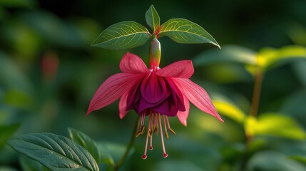 Vibrant Fuchsia Flower In Garden