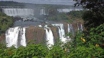 Spectacular Panoramic Landscape of Iguazu Falls, Argentina, Capturing Nature’s Raw Beauty
