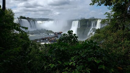 Breathtaking Panoramic View of Iguazu Falls in Argentina: Nature's Majestic Masterpiece