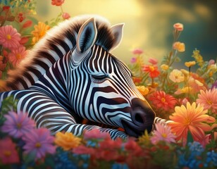 schlafendes Zebra