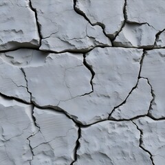 Close-Up of Cracked Stone Texture with Natural Rough Surface