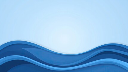 Abstract waves in shades of blue create a serene background for various creative uses
