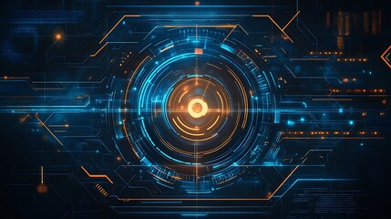 Abstract Futuristic Technology Interface Design