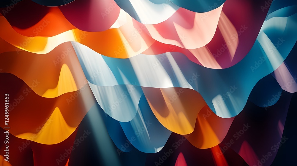 Poster abstract interpretations colorful flowing shapes and vibrant hues create a mesmerizing visual experi