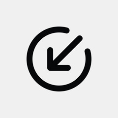 Bold Down Right Block Arrow Symbol