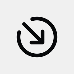 Bold Left Block Arrow Symbol