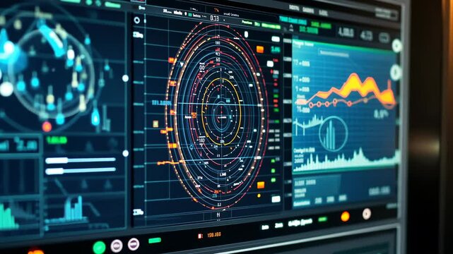 close-up of weather charts and storm tracking data, precise and advanced tools, vibrant lighting, organized and professional workspace, modern setting