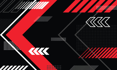 Abstract red and black geometric lines modern background