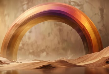 Abstract background with rainbow hues and sepia tone, vibrant colors, earthy tones