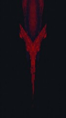 Abstract dark background with a striking red and blue shape, creating a bold and impactful design, striking, art, modern