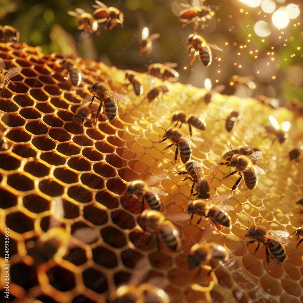 Poster automated beehive monitoring system enhancing apiary productivity and sustainability