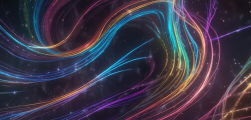Obraz premium Abstract hologram backdrop with multicolor swirls, backdrop, vibrant