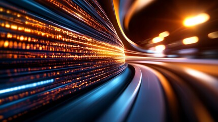 Digital Speed: Abstract Representation of Data Flow and Technological Advancement