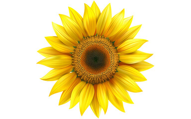 Fototapeta premium Golden Sunflower: A radiant sunflower with vibrant yellow petals and a dark, textured center stands out in captivating detail.