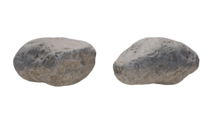 rock riverstone isolated on transparant background. 3d rendering
