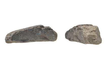 rock jagged isolated on transparant background. 3d rendering