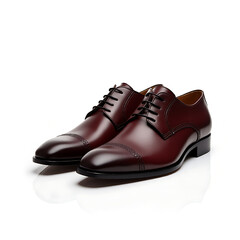 Elegant Burgundy and Black Oxford Shoes - Premium Leather Formal Footwear for Men - Perfect for Business or Special Occasions