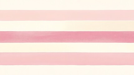 Fototapeta premium Abstract Pink and Cream Horizontal Stripes Painting