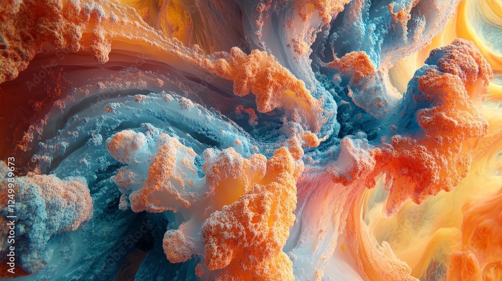 Poster Vibrant Abstract Patterns Swirl With Color in a Mesmerizing Display of Artistic Fluidity and Movement