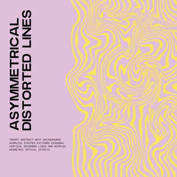 Asymmetrical distorted lines