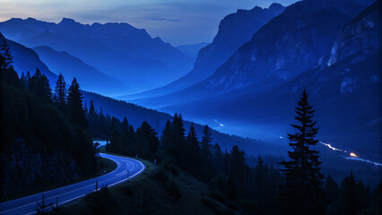 Elegant Dark Cobalt Blue Abstract Background