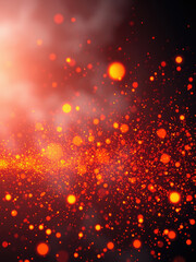 Fototapeta premium fire embers abstract background with dynamic particles, incandescent sparks, blazing inferno, fiery explosions