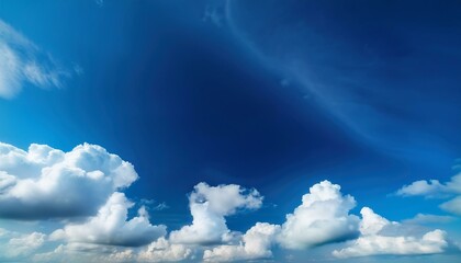 青空と白い雲の美しい風景